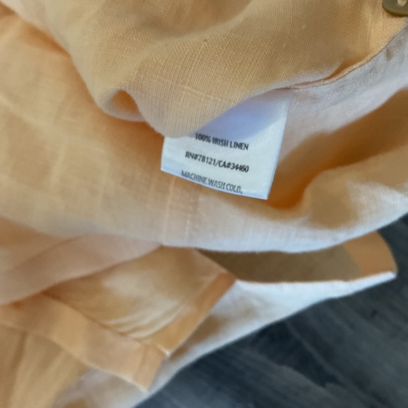 Eileen Fisher 100% Irish Linen Button Down Relaxed Fit Breathable Size M - Picture 3 of 4